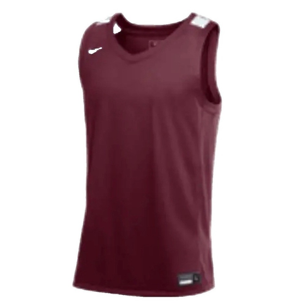 Nike Men's Basketball Burgundy Dri-Fit Stock Overtime practice Jersey Size L New